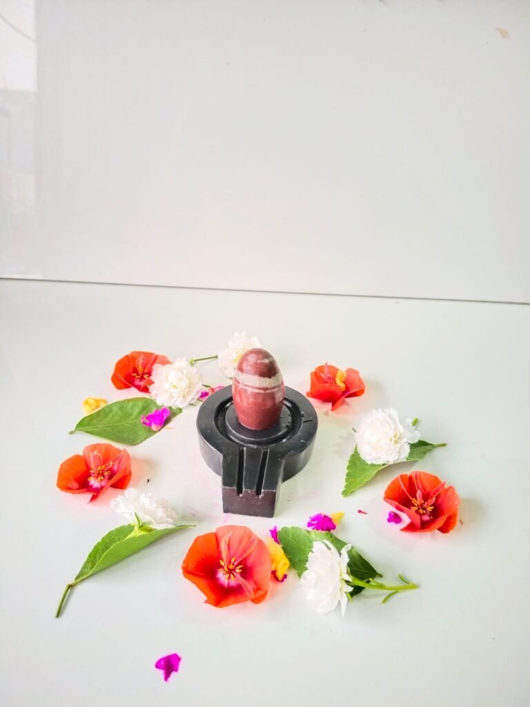 Janeu dhari narmadeshwar shivling for home puja