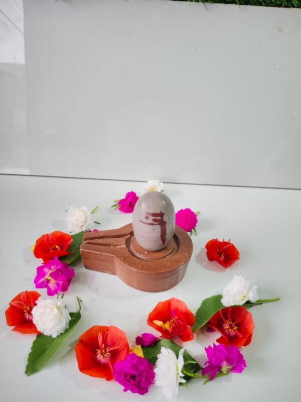 white tilak dhari narmadeshwar shivling for home - Image 2