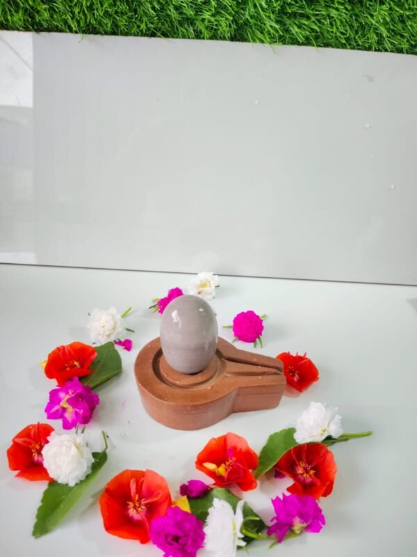 white tilak dhari narmadeshwar shivling for home - Image 4