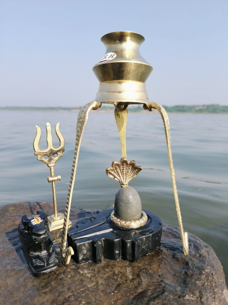 brown color narmadeshwar shivling