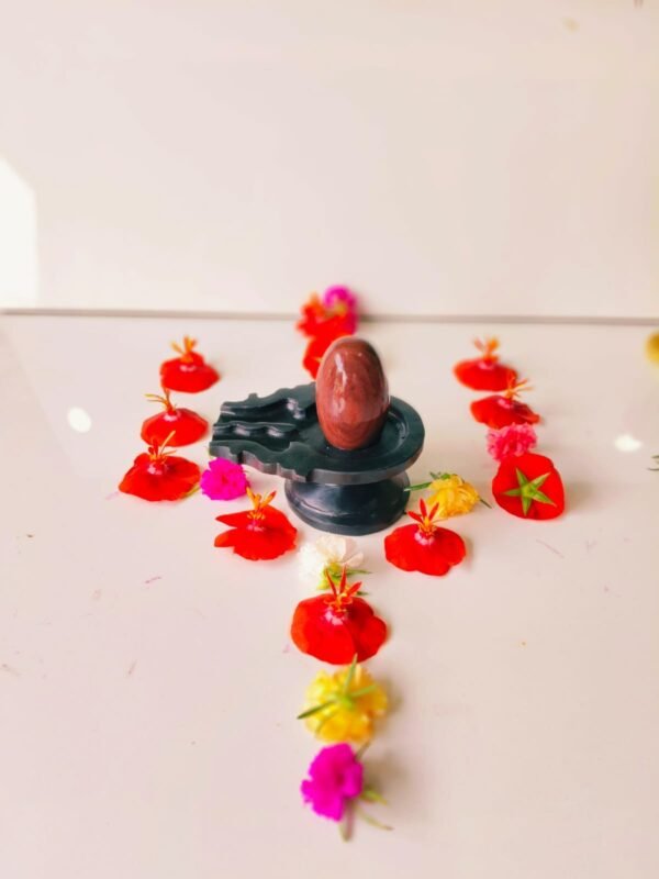 red color narmadeshwar shivling for home - Image 2