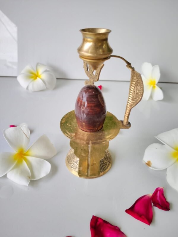 narmadeshwar shivling for home complate set nag trishul kalas - Image 2