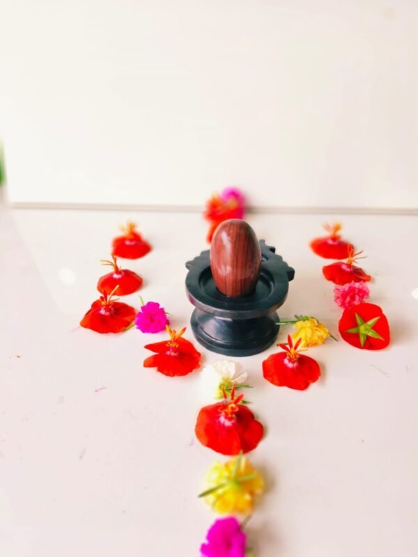 red color narmadeshwar shivling for home - Image 3