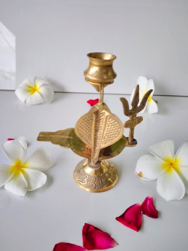 narmadeshwar shivling for home complate set nag trishul kalas - Image 3