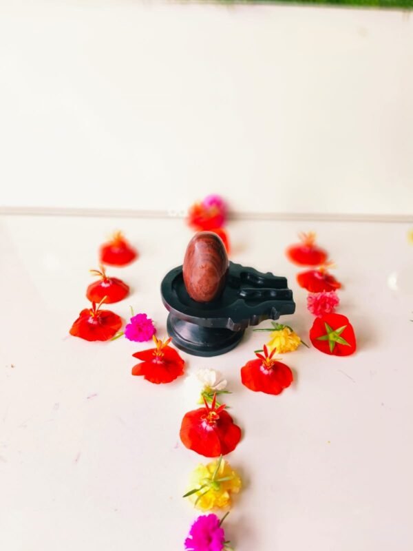 red color narmadeshwar shivling for home - Image 4