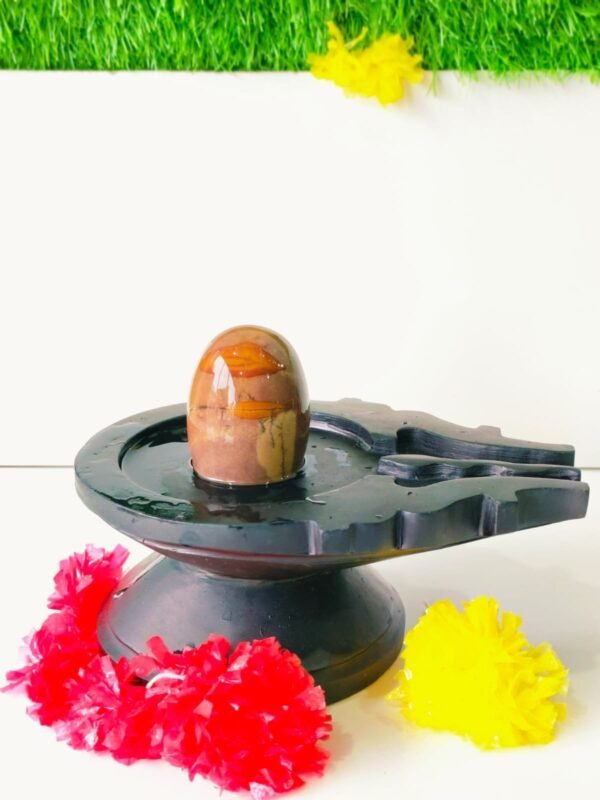 brown color narmadeshwar shivling for home