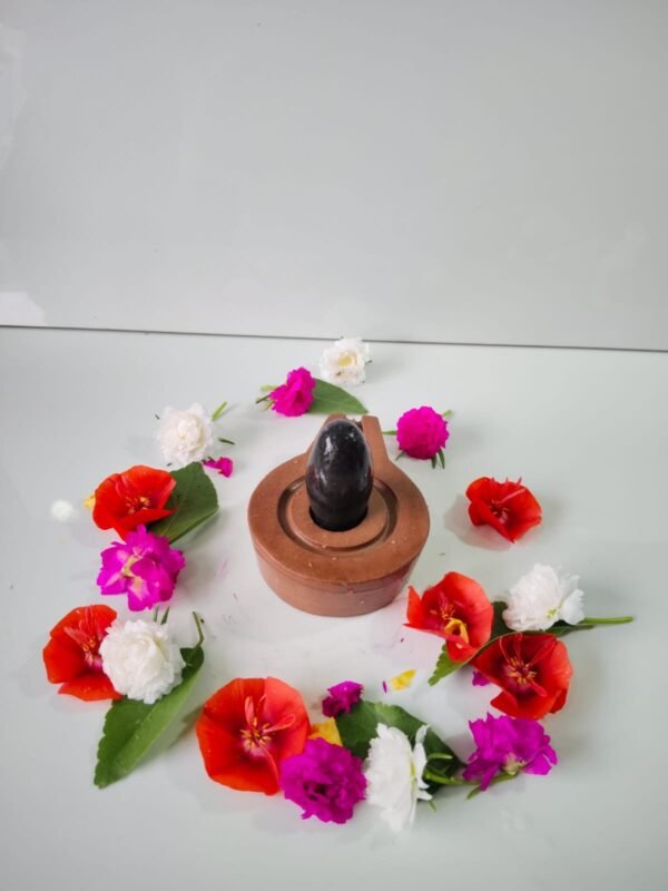 original brown color narmadeshwar shivling for home puja - Image 3